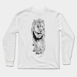 Big Male Lion on Patrol | African Wildlife Long Sleeve T-Shirt